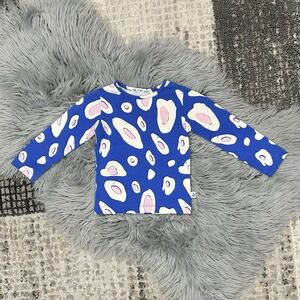 Noé & Zoë Blue Long Sleeve Baby‎ Top With Space Eggs Design Size 12-18 month